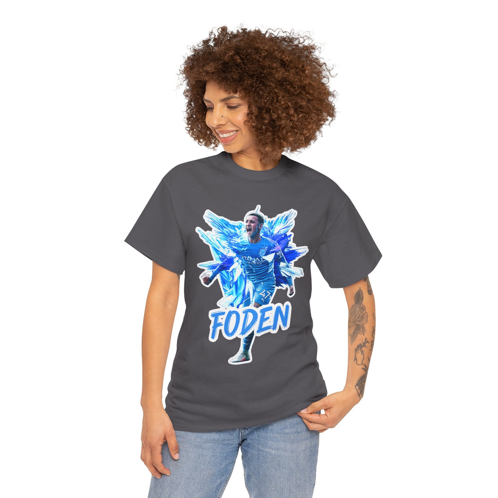 Phil Foden Manchester City Soccer T‑Shirt — Blue Graphic Football Fan Tee