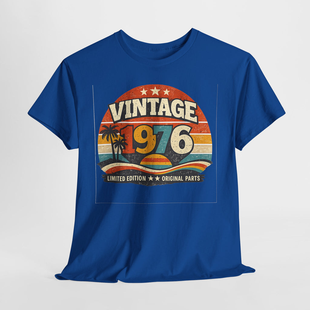 Vintage 1976 T-Shirt — Retro Beach Graphic "Vintage 1976" Birthday Tee