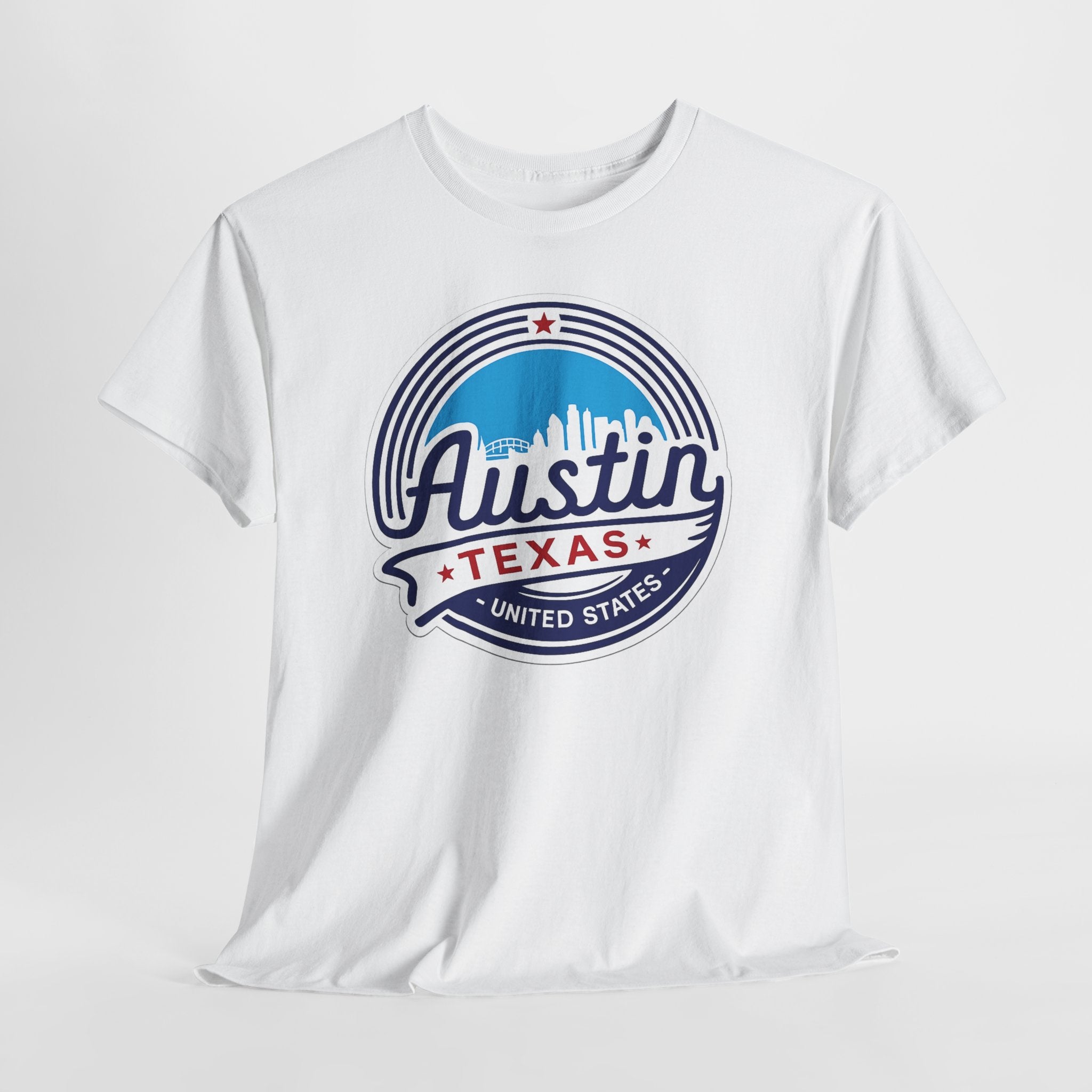 Austin Texas Retro Skyline T-Shirt — Vintage City Pride Tee