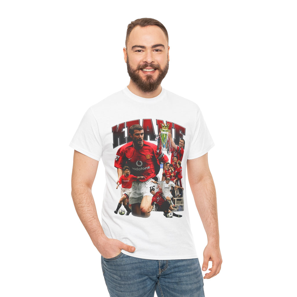 Roy Keane Football Legens Collage Tee — Retro Man United Tribute Shirt