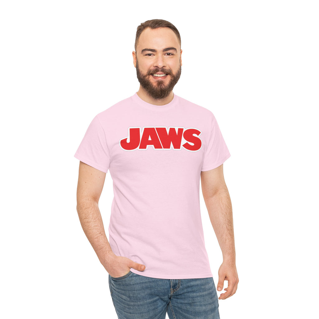 Jaws Logo Tee — Retro Red Movie Graphic T‑Shirt