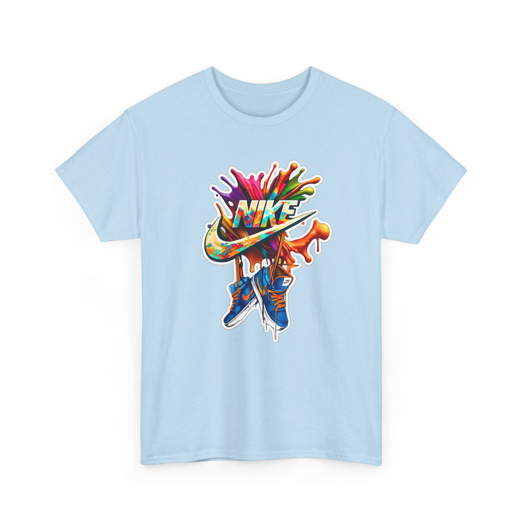 Nike Inspired Splash Graphic Tee — Colorful Sneaker Streetwear T-Shirt