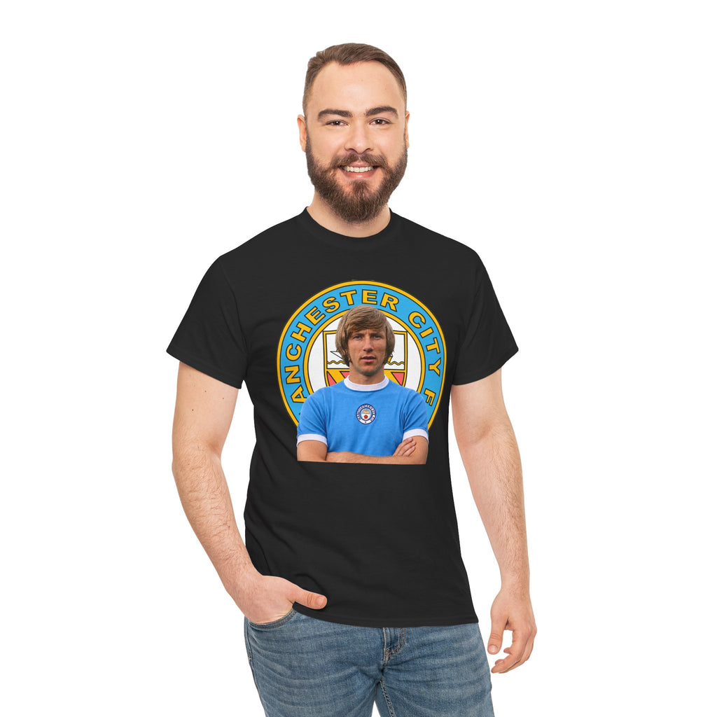 Colin Bell Manchester City Legend Cotton Tee — Retro Player Graphic