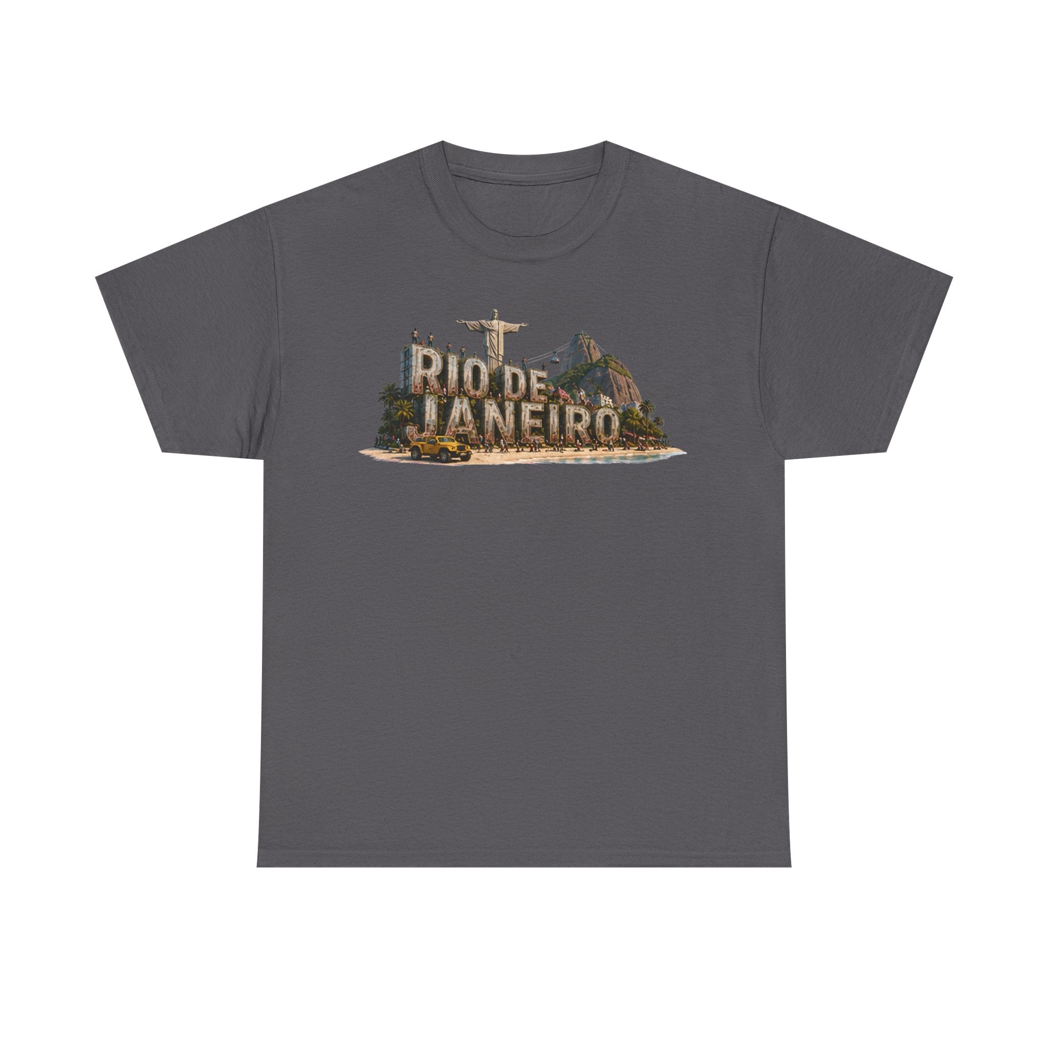 Rio de Janeiro Scenic T‑Shirt — Vintage Travel Tee with Christ the Redeemer Design
