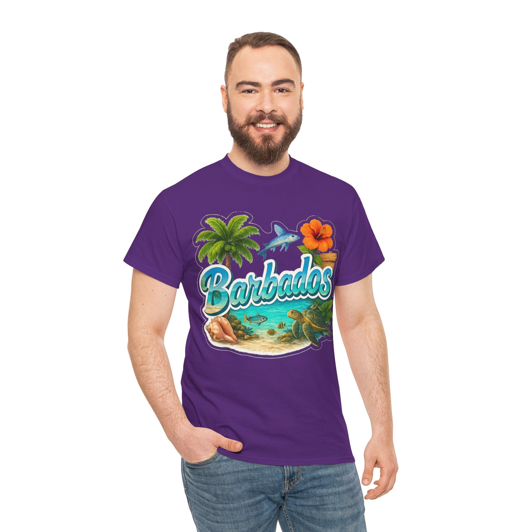 Barbados Beach Graphic Tee — Tropical Island Vacation T‑Shirt
