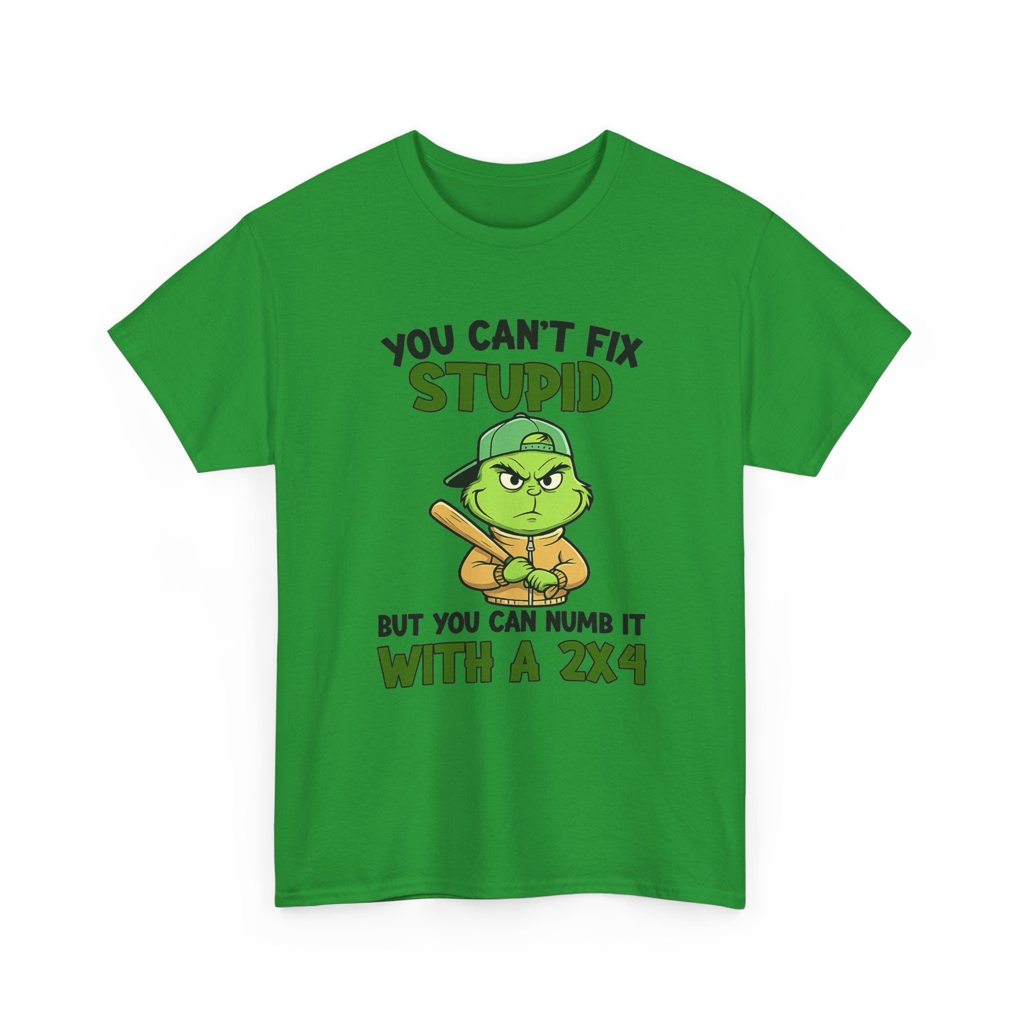 Funny Carpenter T‑Shirt — "You Can't Fix Stupid But You Can Numb It With a 2x4"