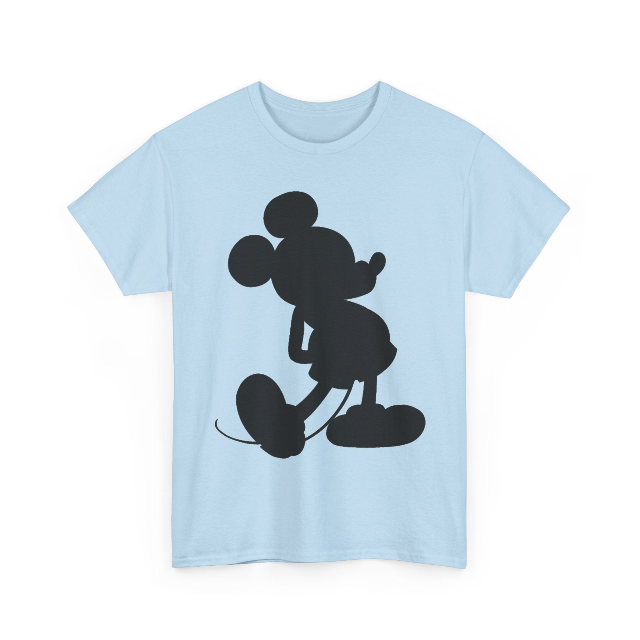Mickey Mouse Silhouette Graphic Tee — Retro Cartoon Shadow T-Shirt