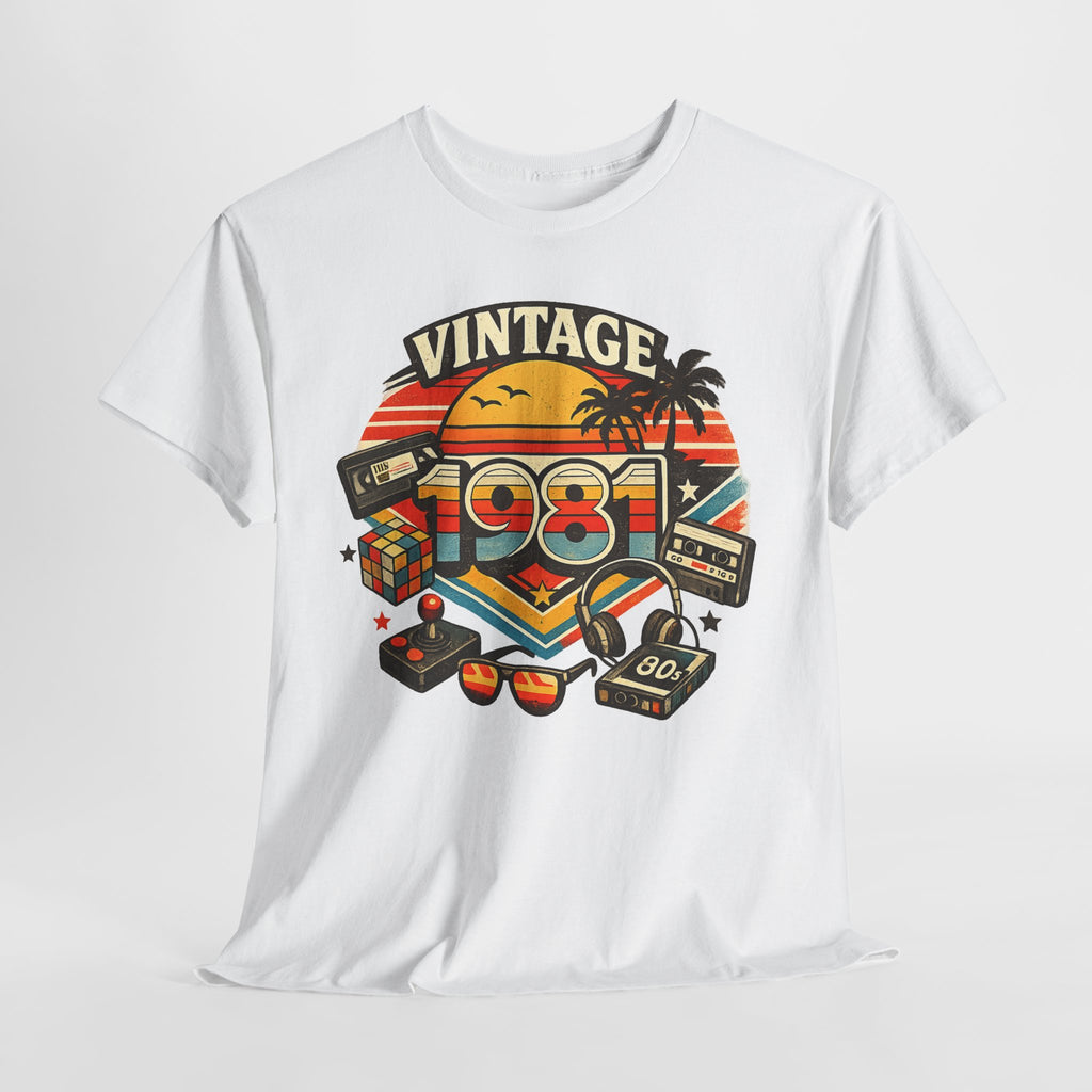 Vintage 1981 Retro Tee — 80s Nostalgia Graphic T-Shirt