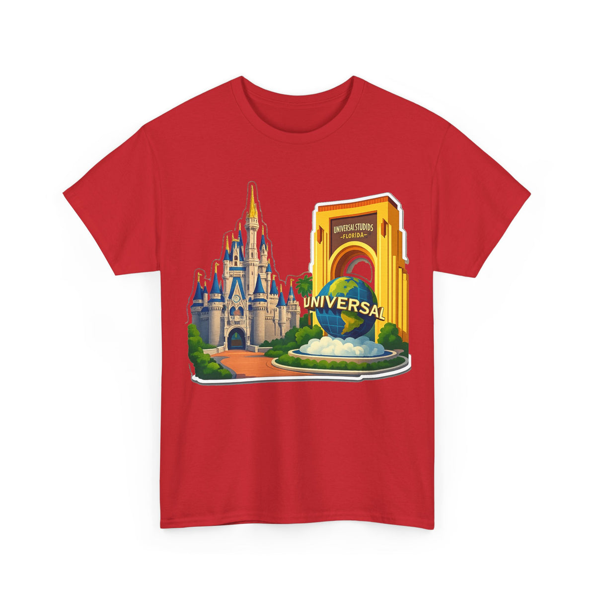 Disney & Universal Orlando Theme Park Travel Souvenir Cotton T-Shirt