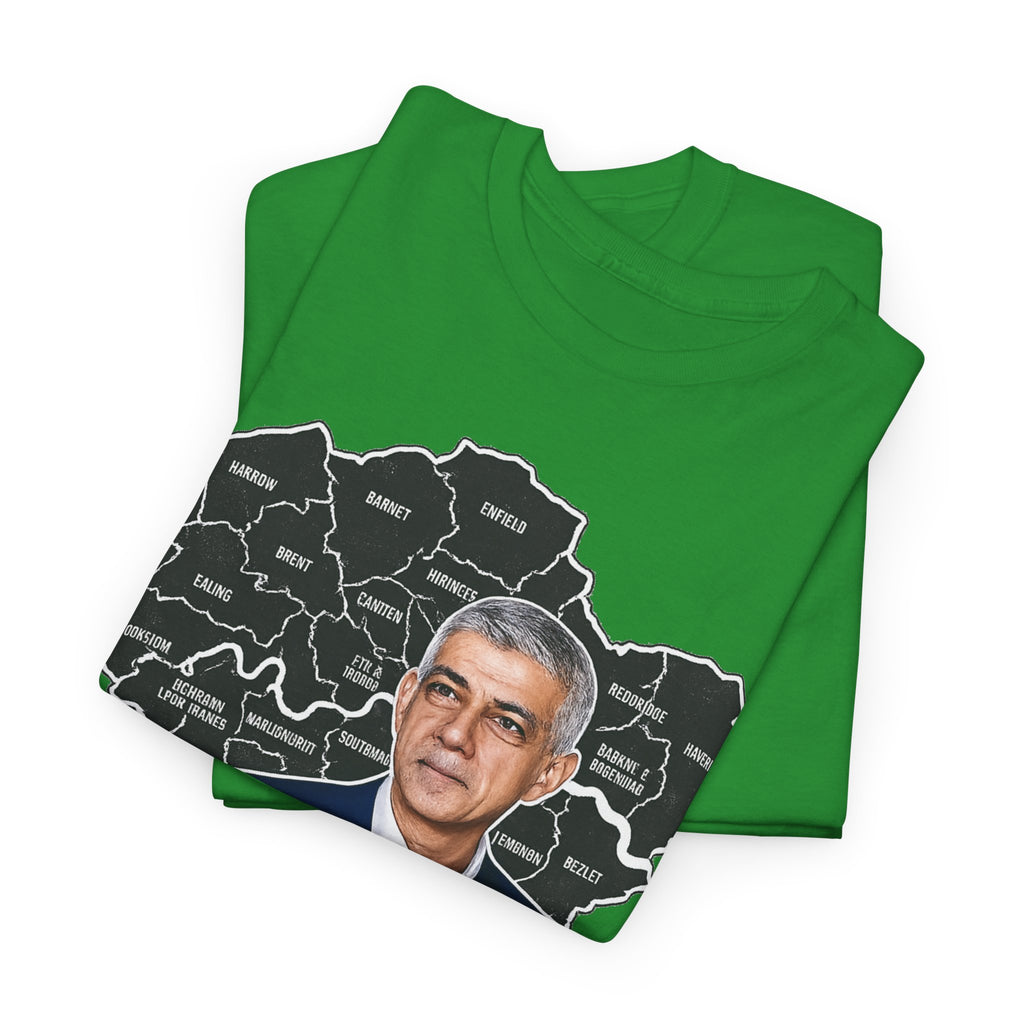 Sadiq Khan Out" Political Protest Tee with Sadiq Khan Graphic T-Shirt