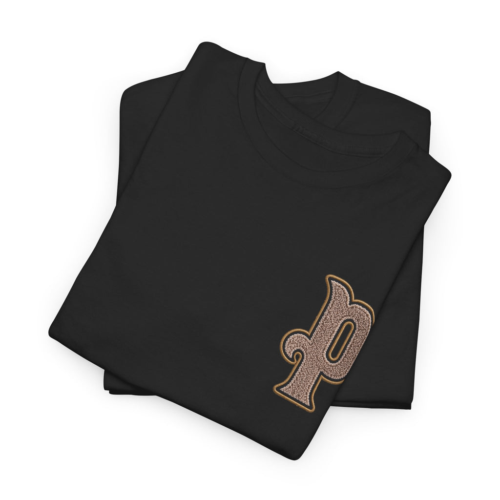 Retro 'p' Pep Inspired Manchester City Cotton Tee — Vintage Brown Monogram T-Shirt