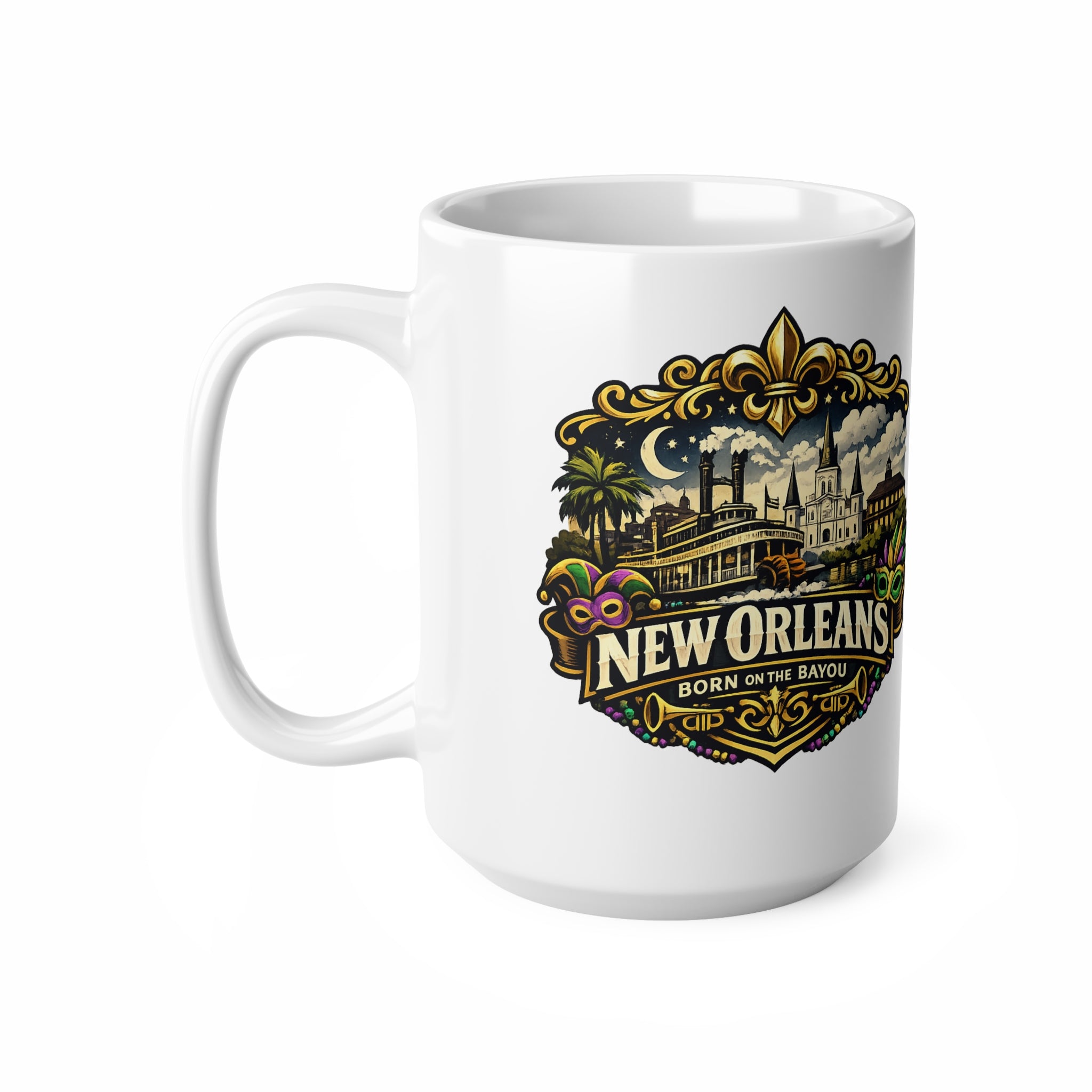 New Orleans Ceramic Coffee Cups, 11oz, 15oz
