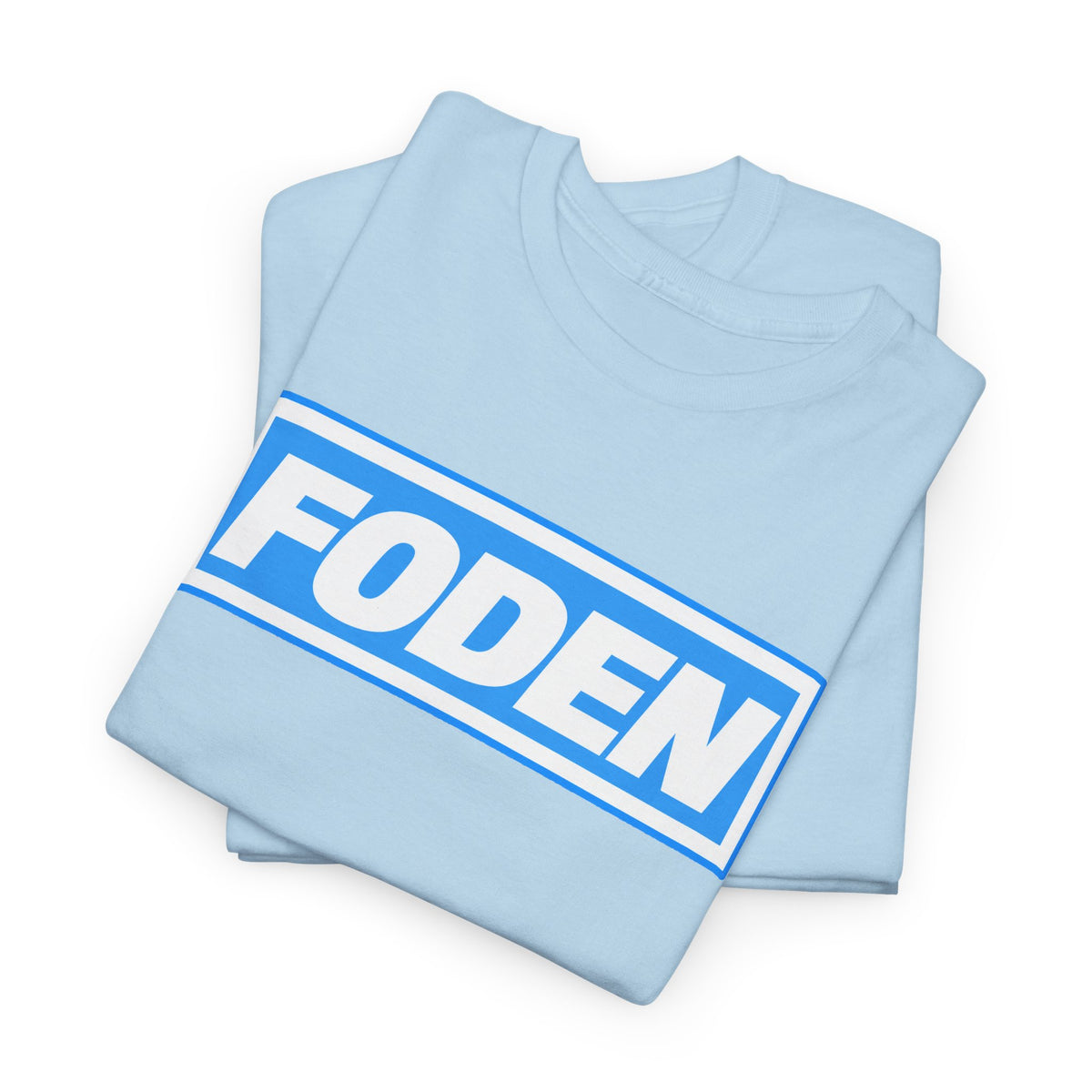 Foden Logo Tee — Blue Box Graphic T-Shirt