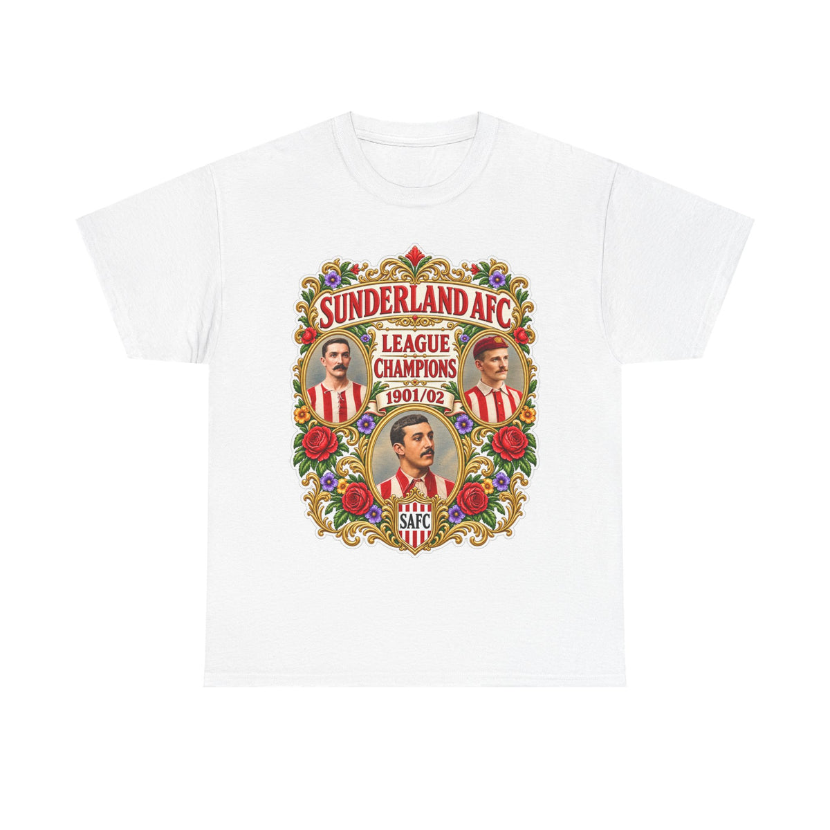 Sunderland AFC League Champions 1901-02 Cotton T-Shirt