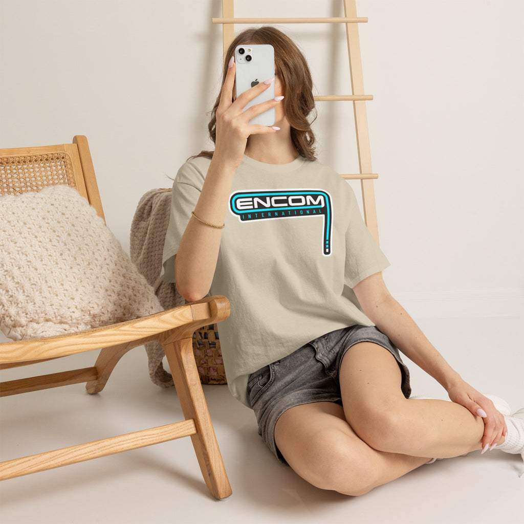 ENCOM International Logo Cotton T-Shirt — Retro Tech Gaming Tee