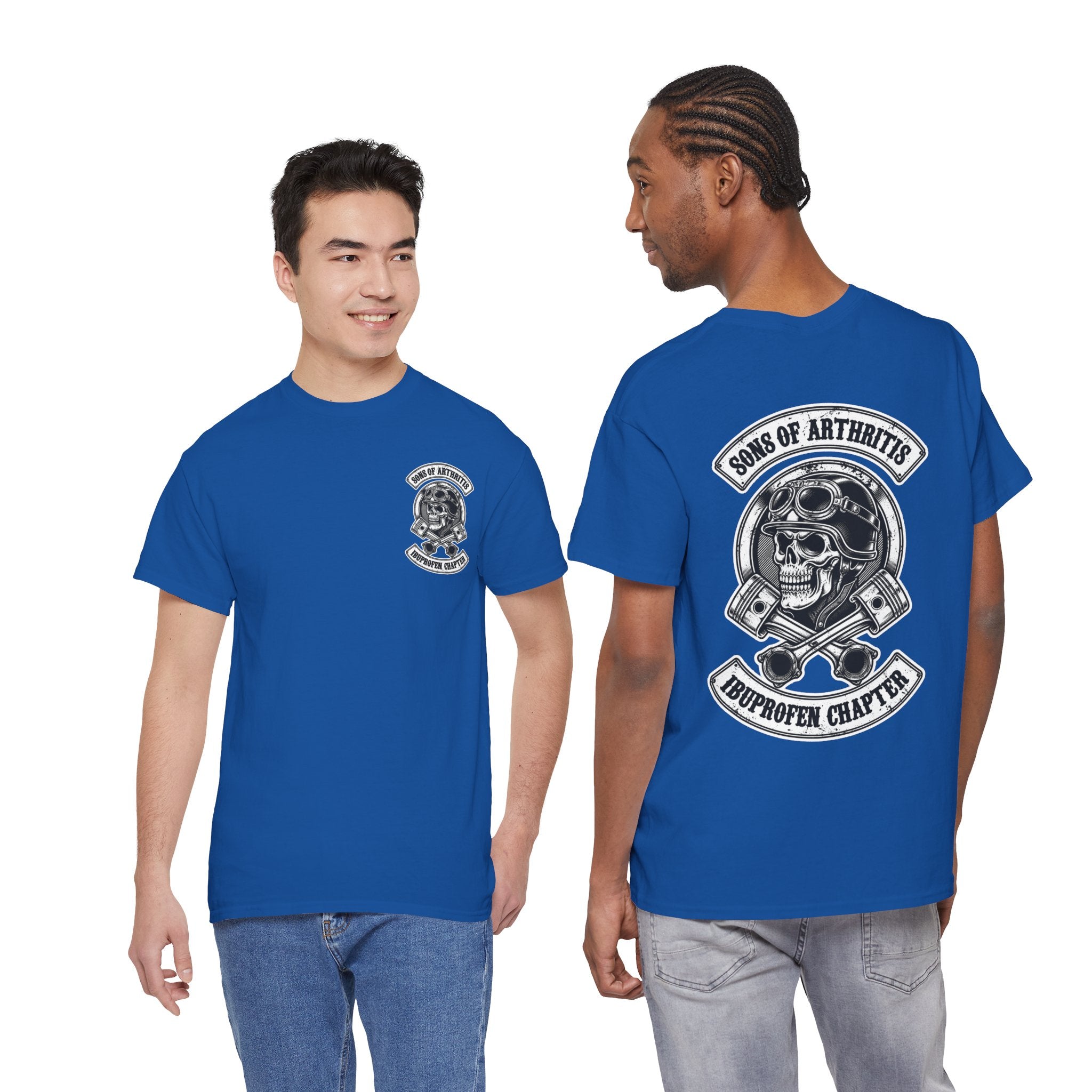 Sons of Arthritis Tee — Humorous Biker Skull "Ibuprofen Chapter" T-Shirt
