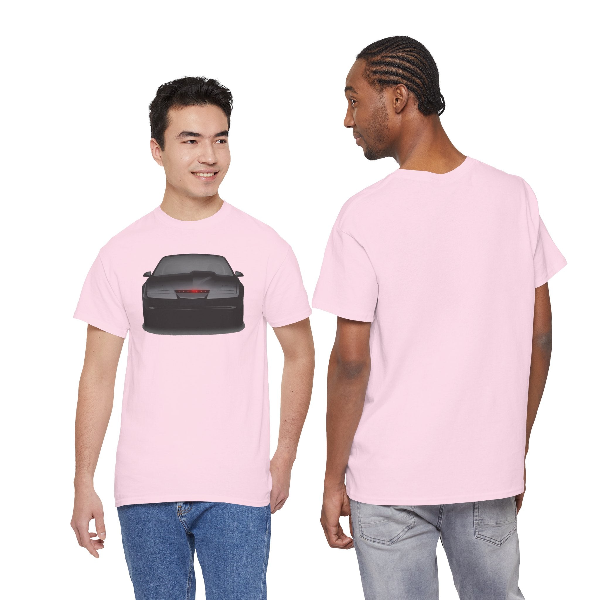 KITT-Inspired Retro Sports Car Tee — Front View Knight Rider Car Graphic Shirt