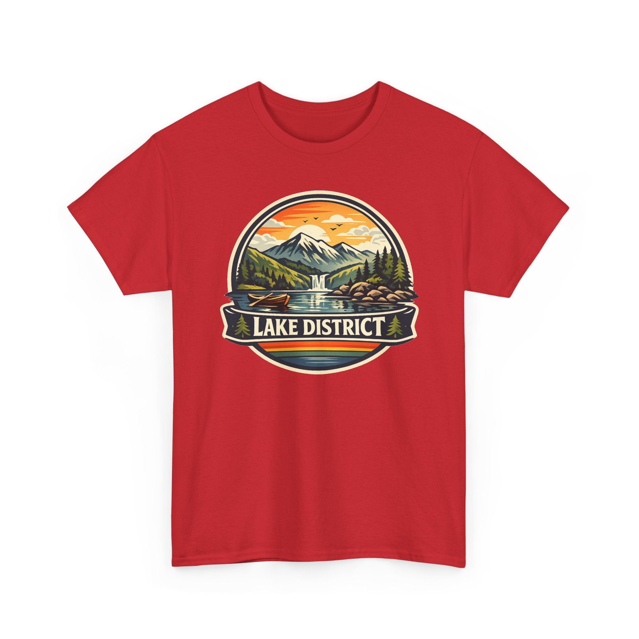 Lake District Graphic Tee — Scenic Mountain & Lake Camping Shirt