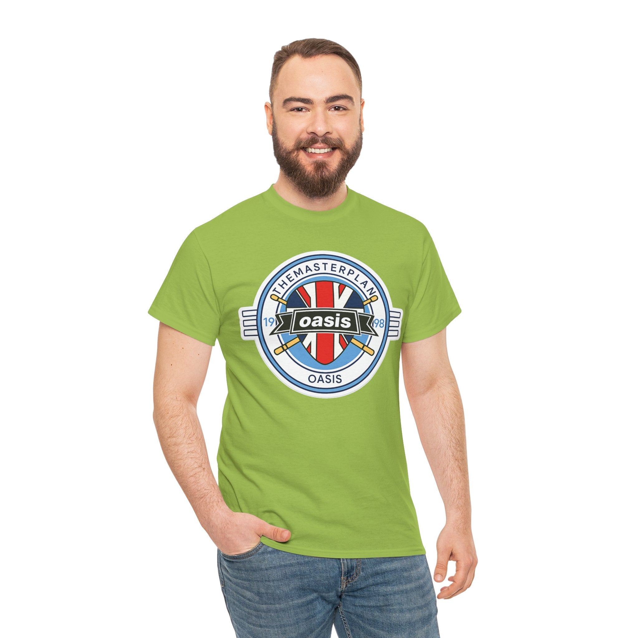 Oasis Union Jack Band Tee – Retro Rock Logo T-Shirt