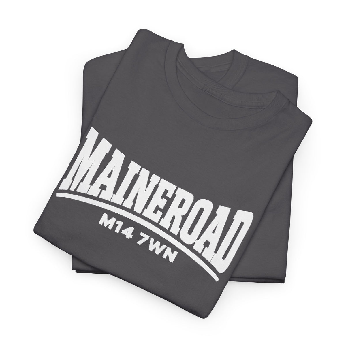Maine Road Manchester City Cotton T-Shirt — M14 7WN Maine Graphic T-Shirt