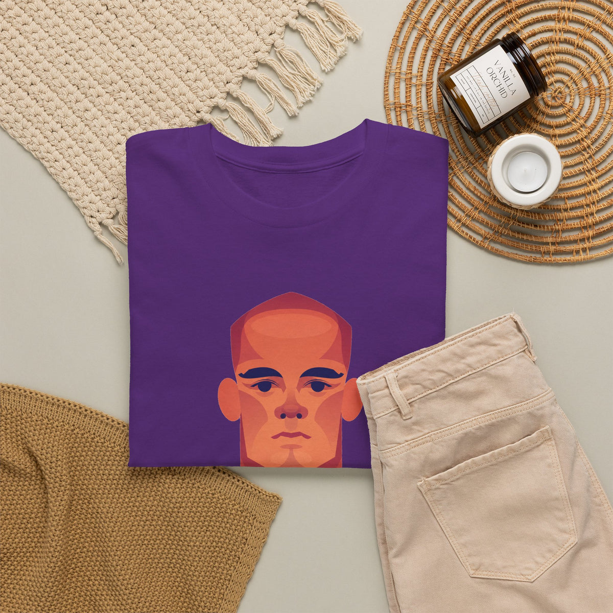 Vinny Kompany Manchester City Legend Minimalist Portrait Tee — Bold Stylized Face Graphic T-Shirt