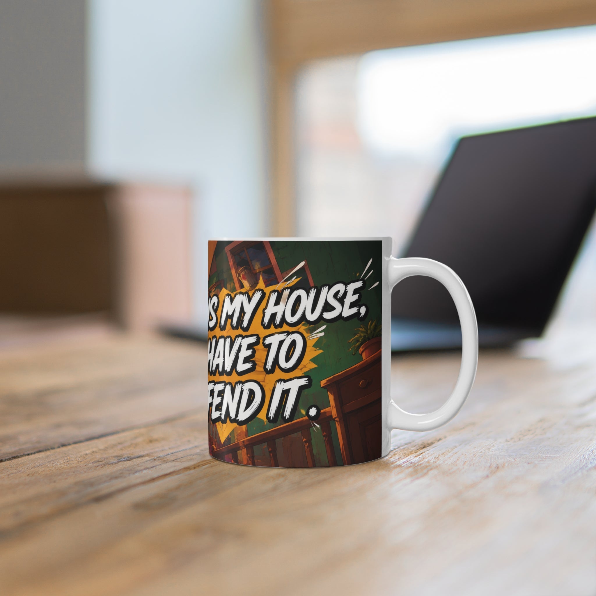 Home Alone Inspired Anime Coffee Mug — "This Is My Cozy Face, I Have Defended" 11oz & 15oz Ceramic