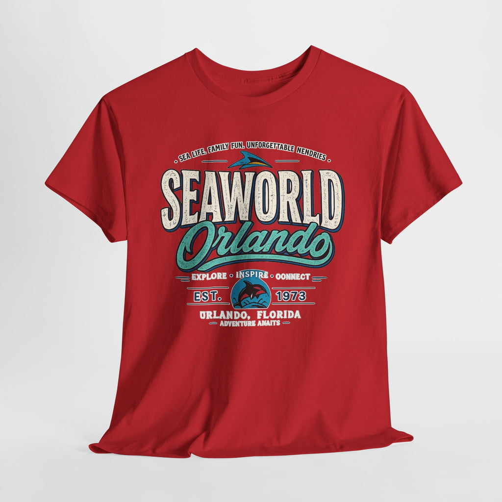 SeaWorld Orlando Graphic Tee — Retro Explore Inspire Connect Vacation Shirt