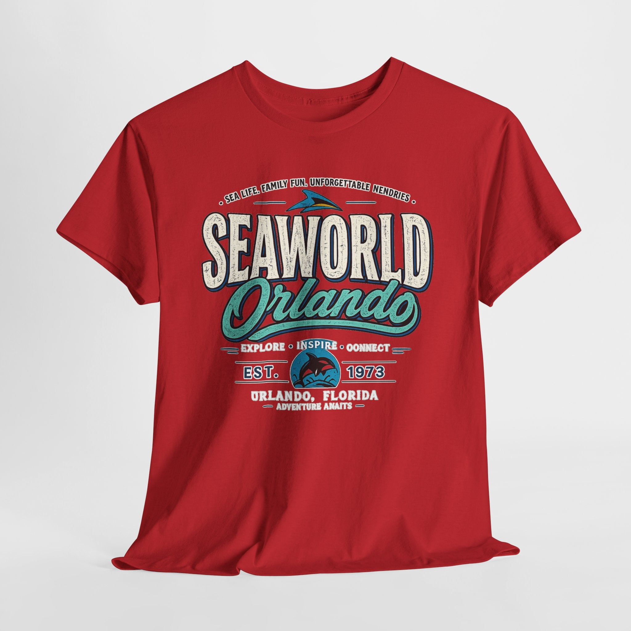 SeaWorld Orlando Graphic Tee — Retro Explore Inspire Connect Vacation Shirt