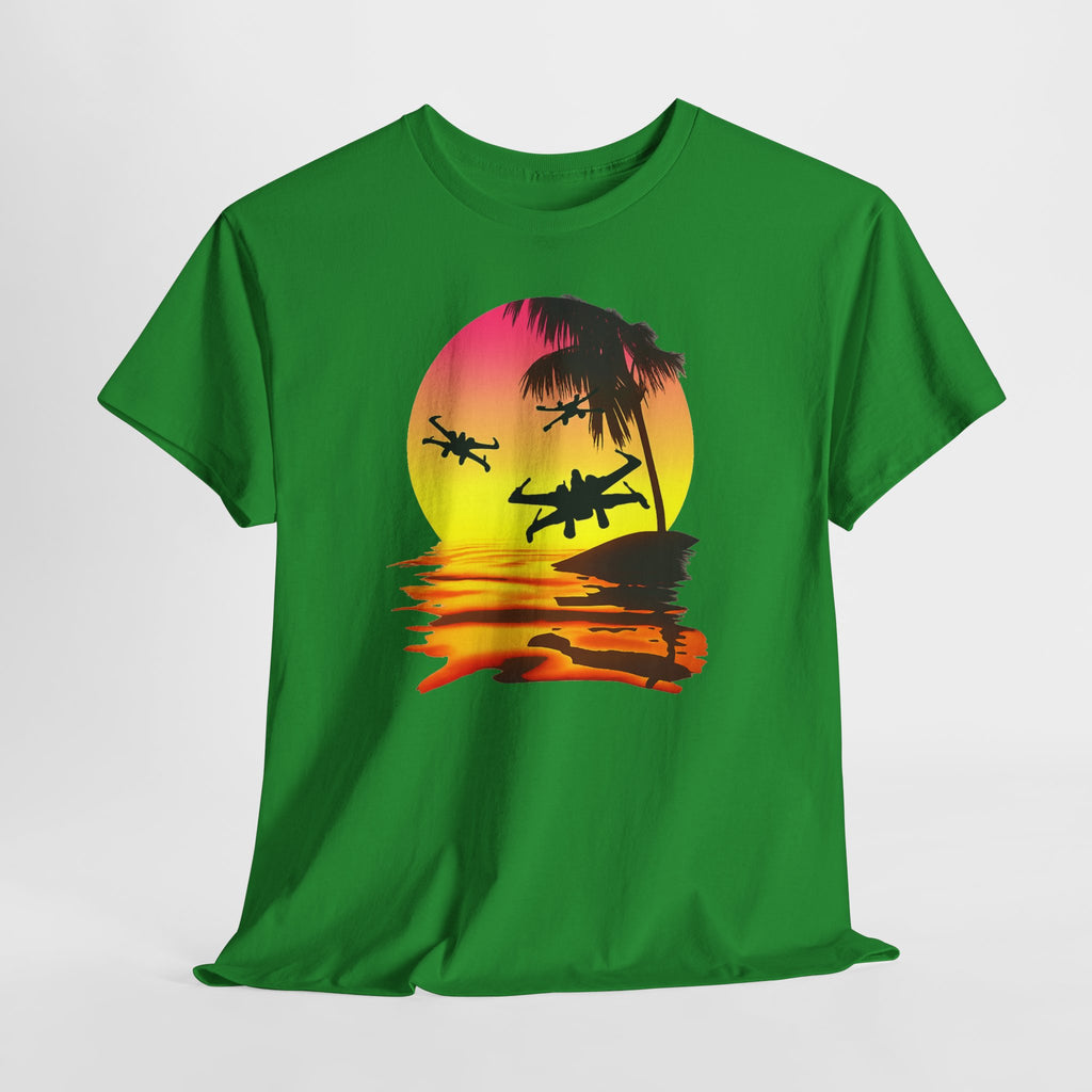 Star Wars X-Ring Sunset Beach Plane T-Shirt