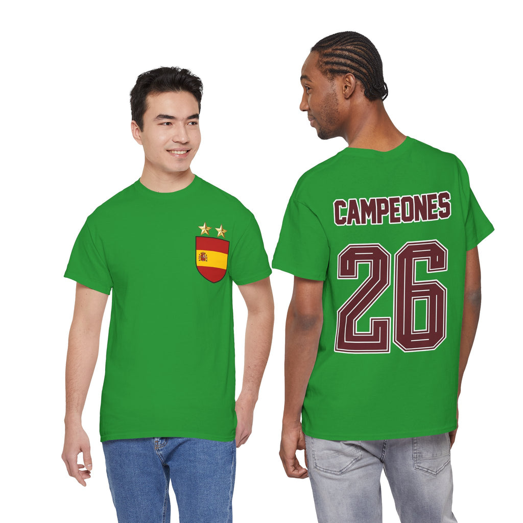 Spain World Champions 'Campeones 26' Cotton T‑Shirt