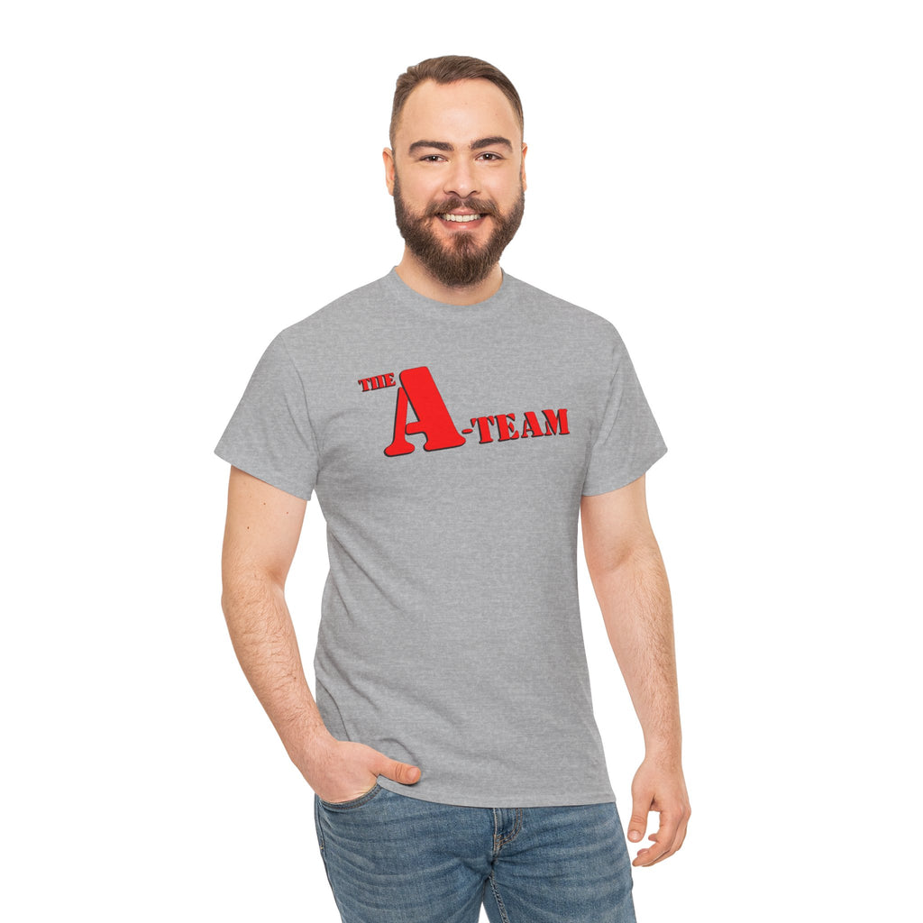 A-Team Graphic Tee — Retro Red Logo Vintage Crew T-Shirt