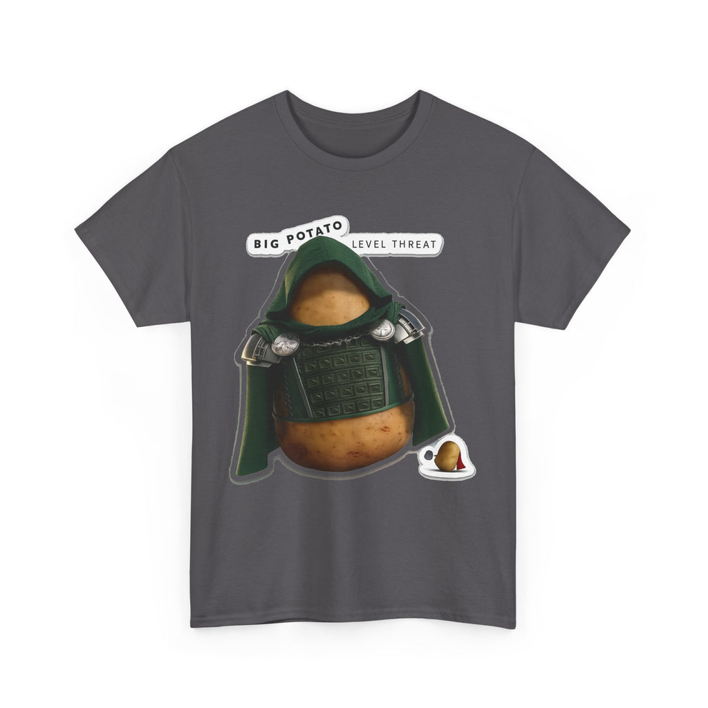 Big Potato "Level Threat" Doom Tee — Funny Potato Soldier Graphic T-Shirt