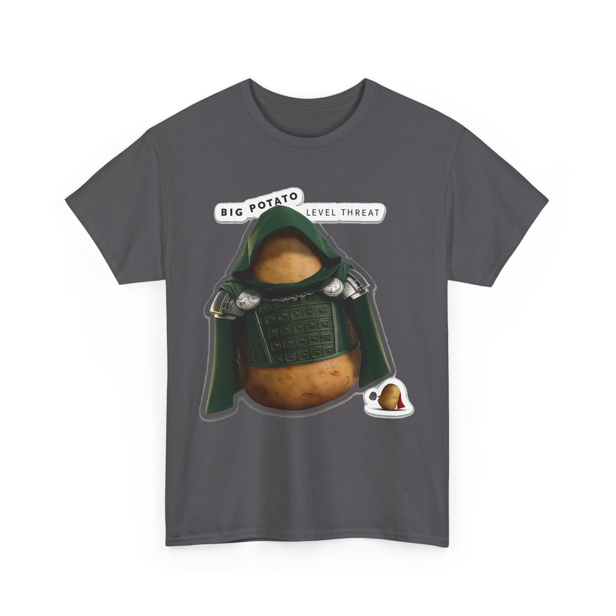 Big Potato "Level Threat" Doom Tee — Funny Potato Soldier Graphic T-Shirt