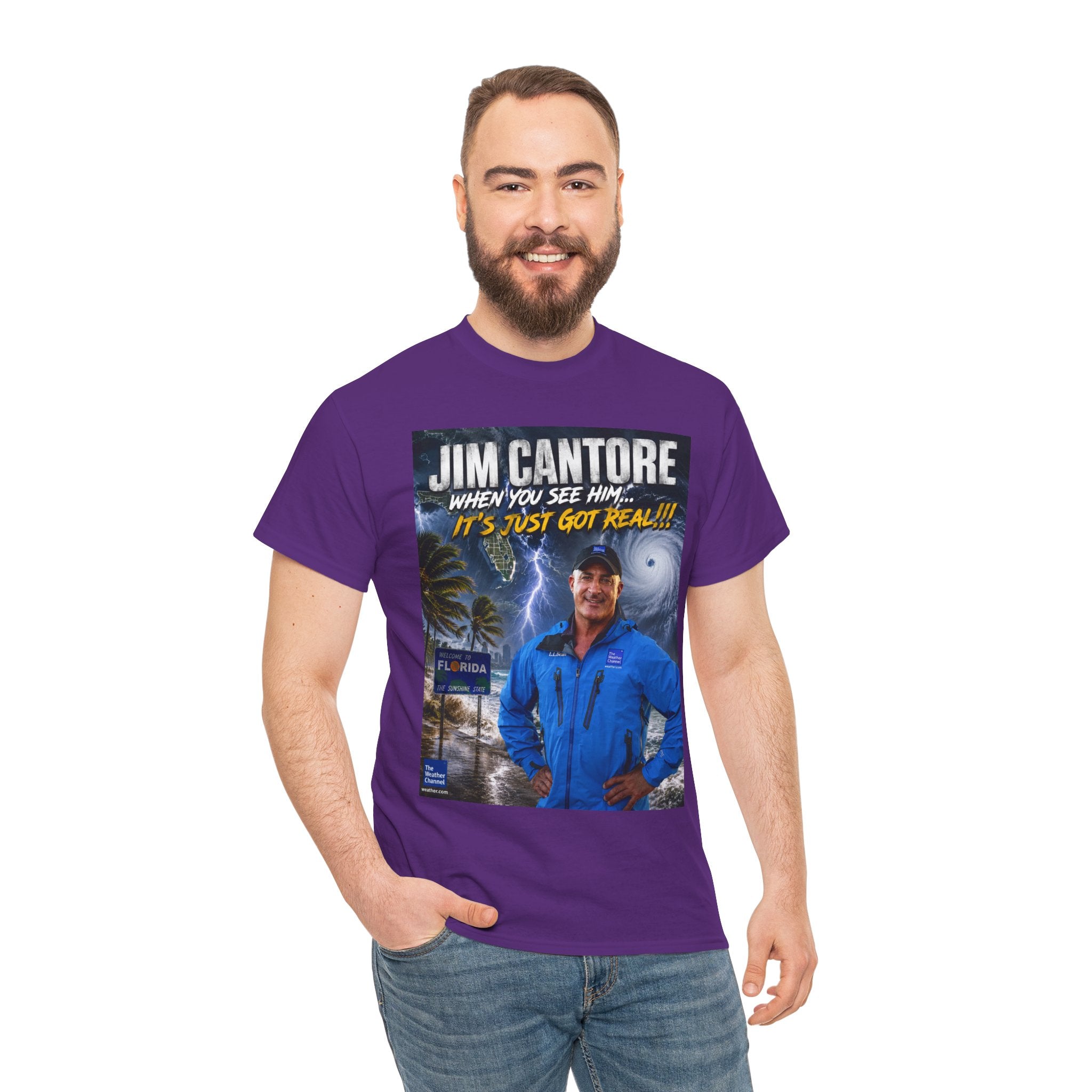 Jim Cantore "It's Just Got Real" Hurricane T-Shirt