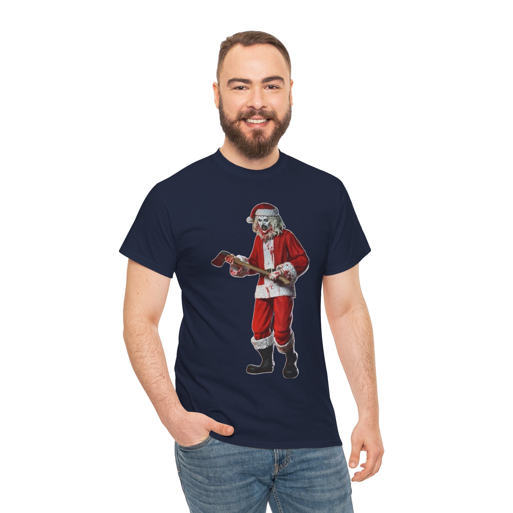 Santa Skeleton Guitar T-Shirt