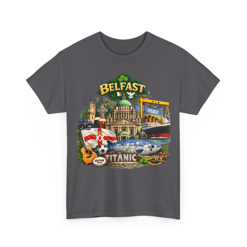 Belfast Collage T-Shirt – Titanic & City Landmarks Souvenir Tee