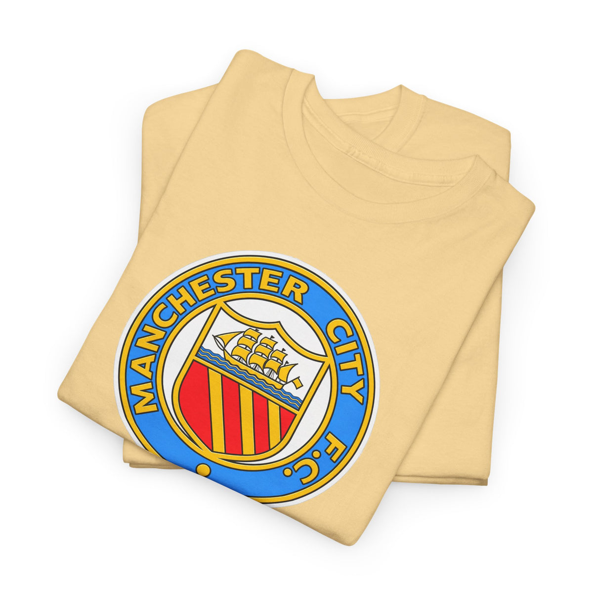 Manchester City Retro Crest Cotton T-Shirt
