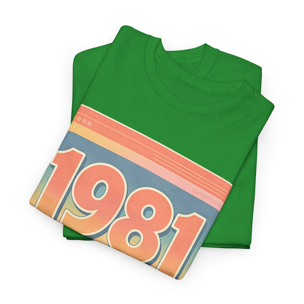 Vintage 1981 Retro Tee — 40th Birthday Gift Shirt