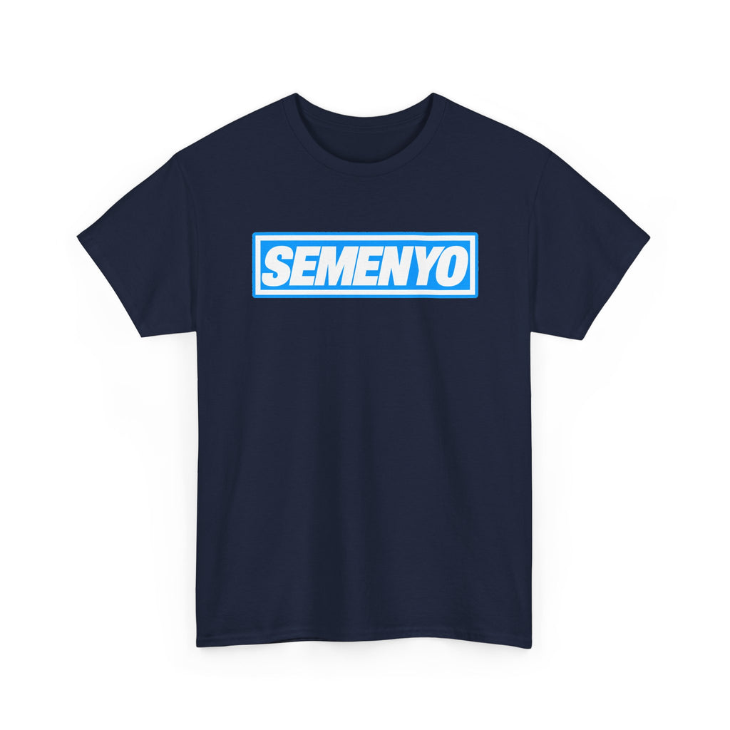 Semenyo Logo T-Shirt — Bold Blue Box-Text Tee