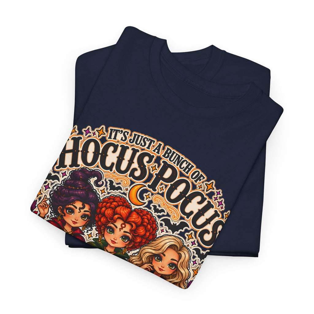 Hocus Pocus Witch Tee — "It's Just a Bunch of #HocusPocus" Halloween T-Shirt
