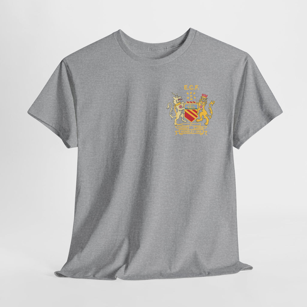 Manchester United Wembley 1968 Heraldic Crest Tee — Vintage Coat of Arms Chest Print