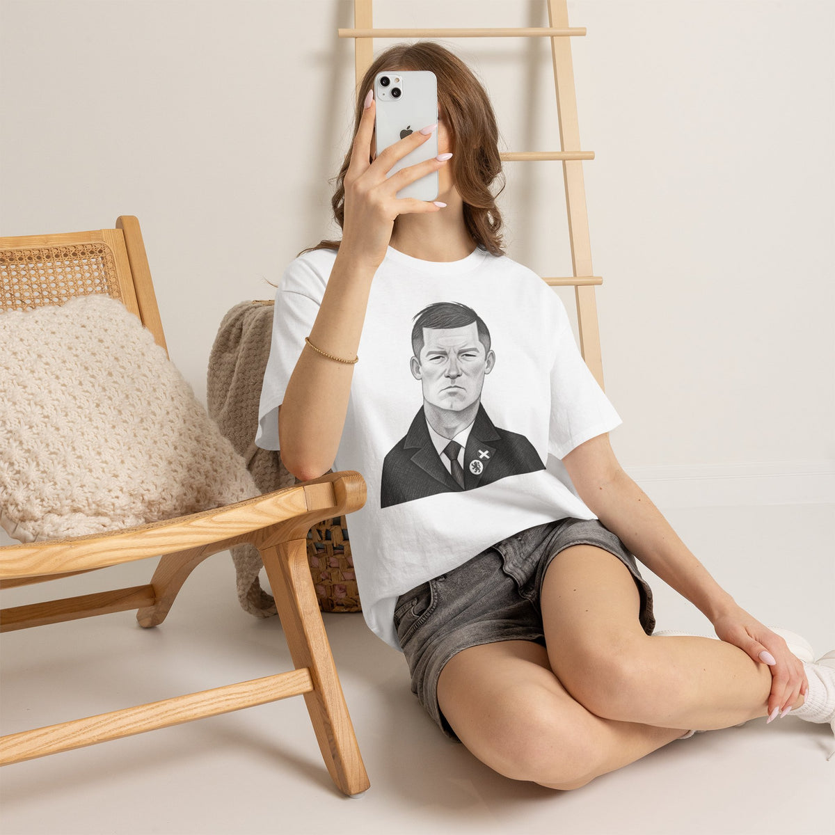 Sir Alex Ferguson Cotton T-Shirt — Vintage Stoic Portrait Shirt