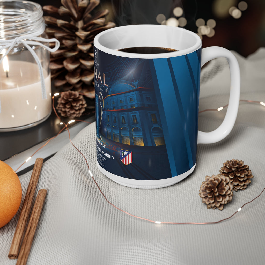 2016 UEFA Champions League Final Programme Cover Inspired Ceramic Coffee Mug — 11oz/15oz