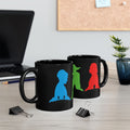 Star Wars Silhouette Mug — Yoda, Vader & Luke Color Portrait Coffee Cup (11oz/15oz)