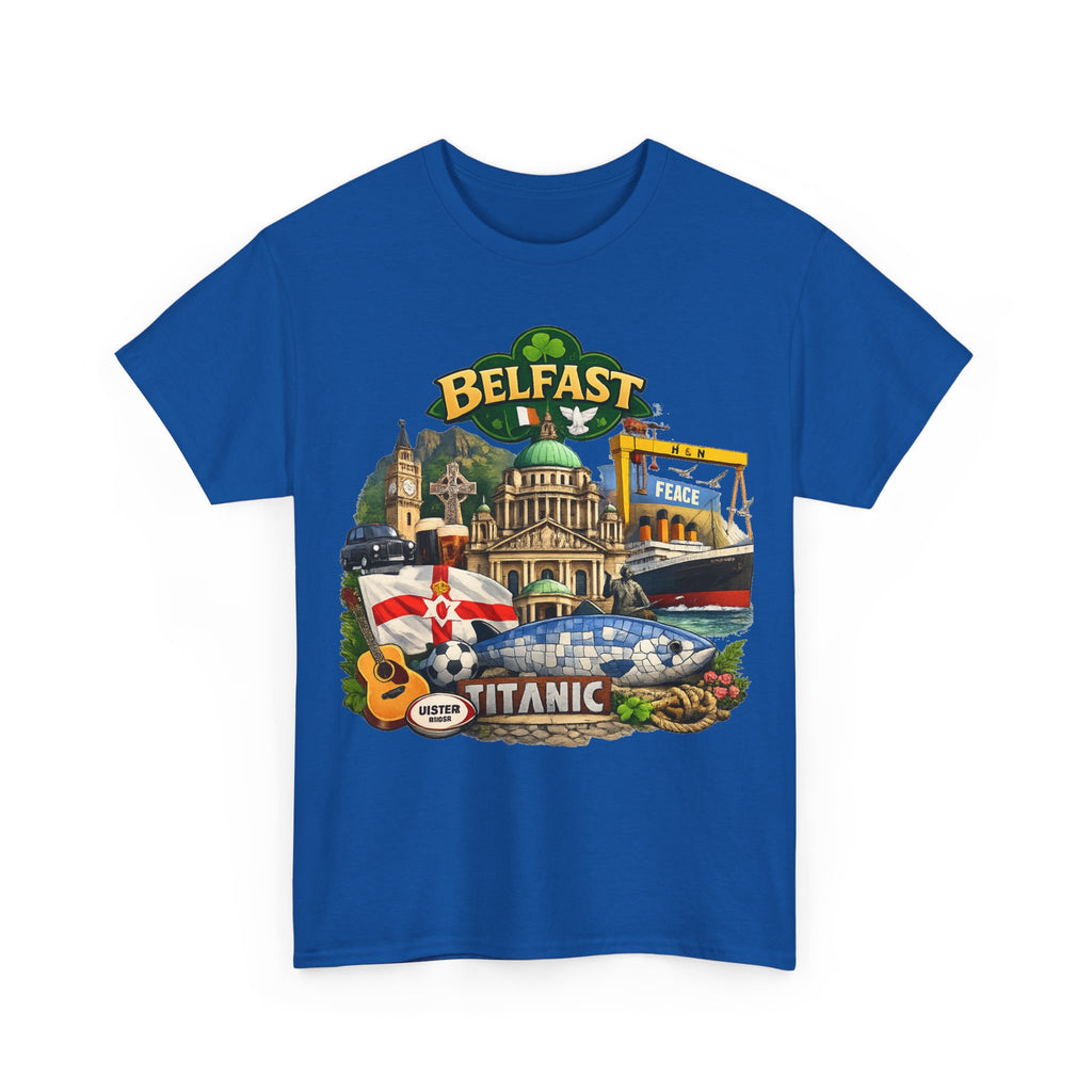 Belfast Collage T-Shirt – Titanic & City Landmarks Souvenir Tee