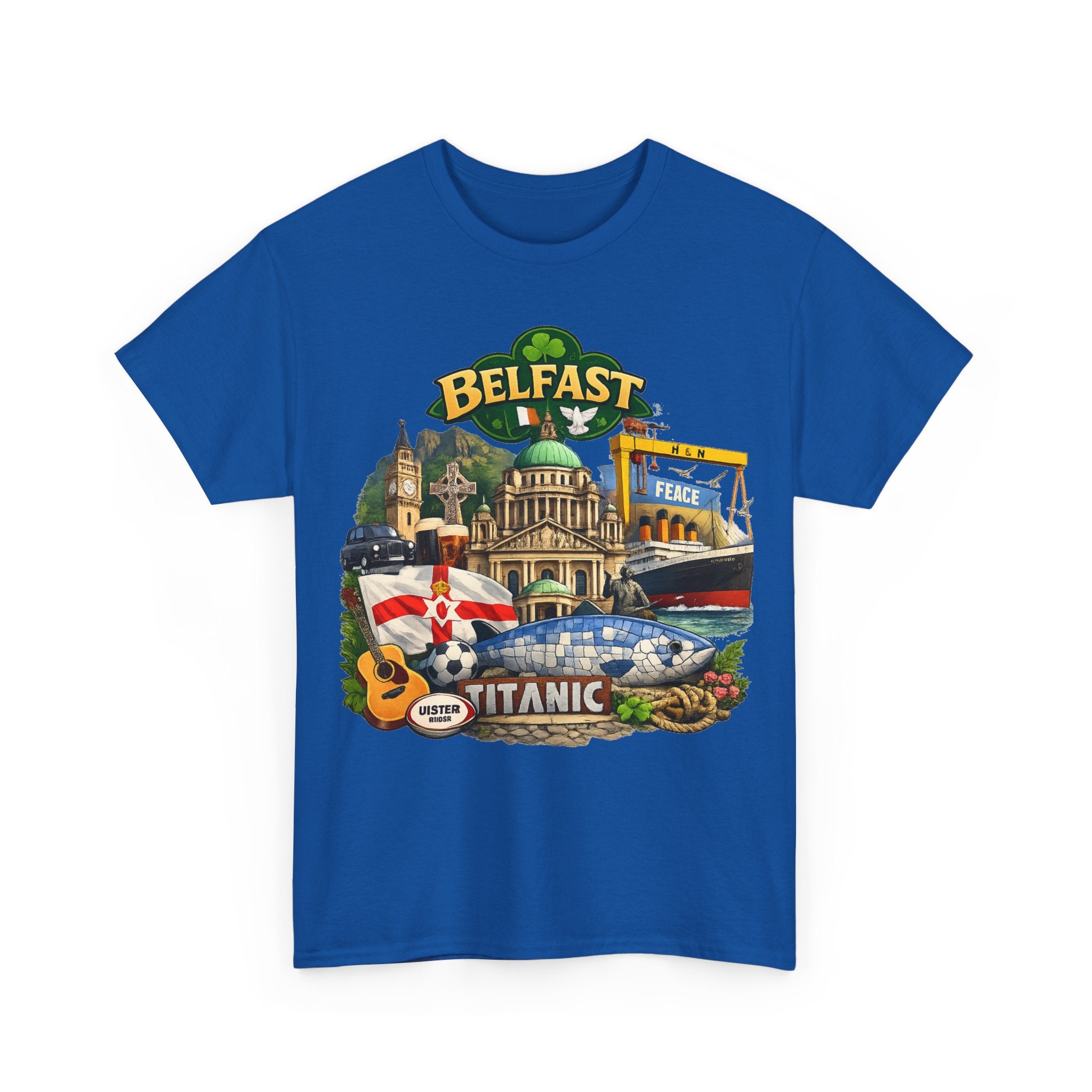 Belfast Collage T-Shirt – Titanic & City Landmarks Souvenir Tee