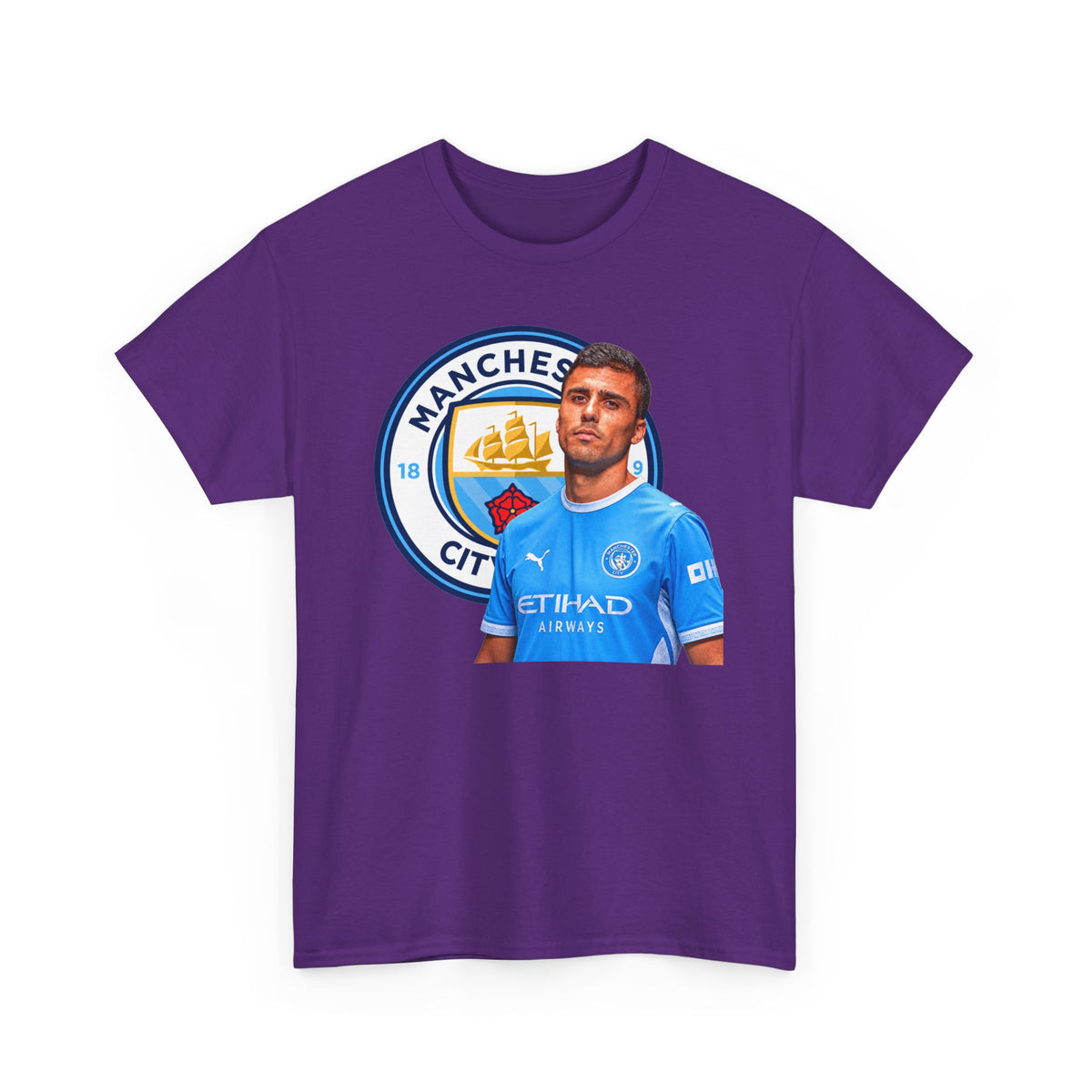 Rodri Manchester City Legend Football Tee — Player Portrait Soccer Shirt