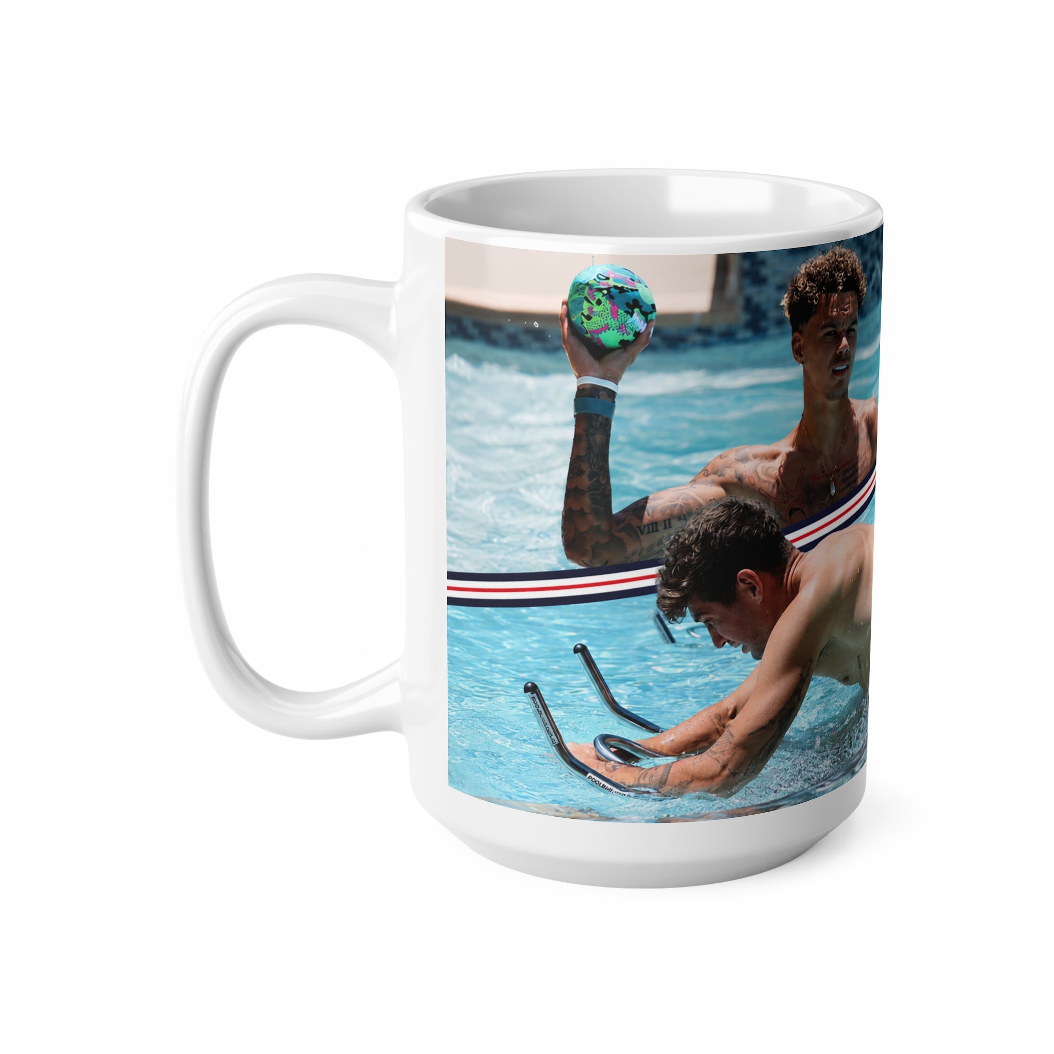 England Photo Pool Party Coffee Mug — Ceramic 11oz & 15oz