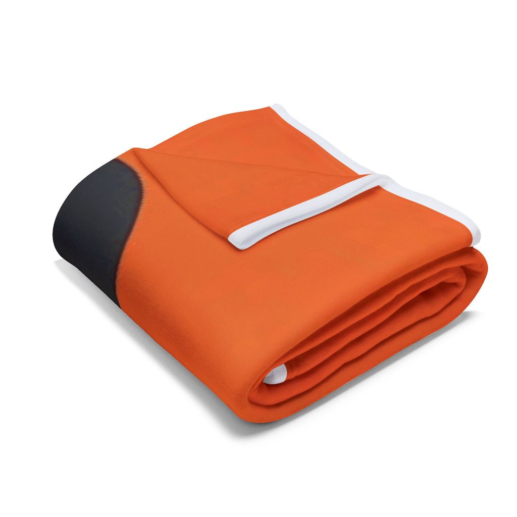 Halloween Mickey Fleece Blanket — 'Happy Halloween' Orange Cozy Throw