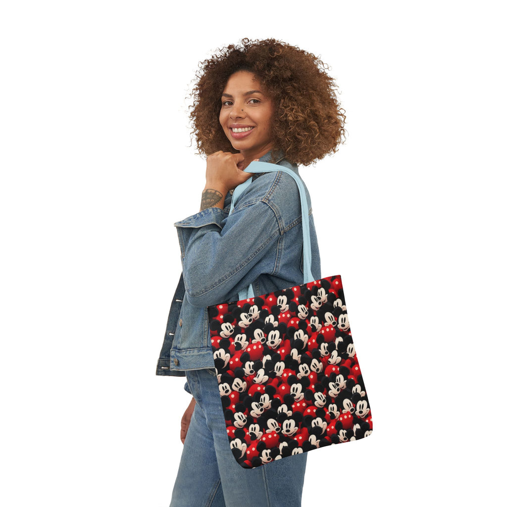 Mickey Mouse Canvas Tote — Retro Cartoon Character Allover Print